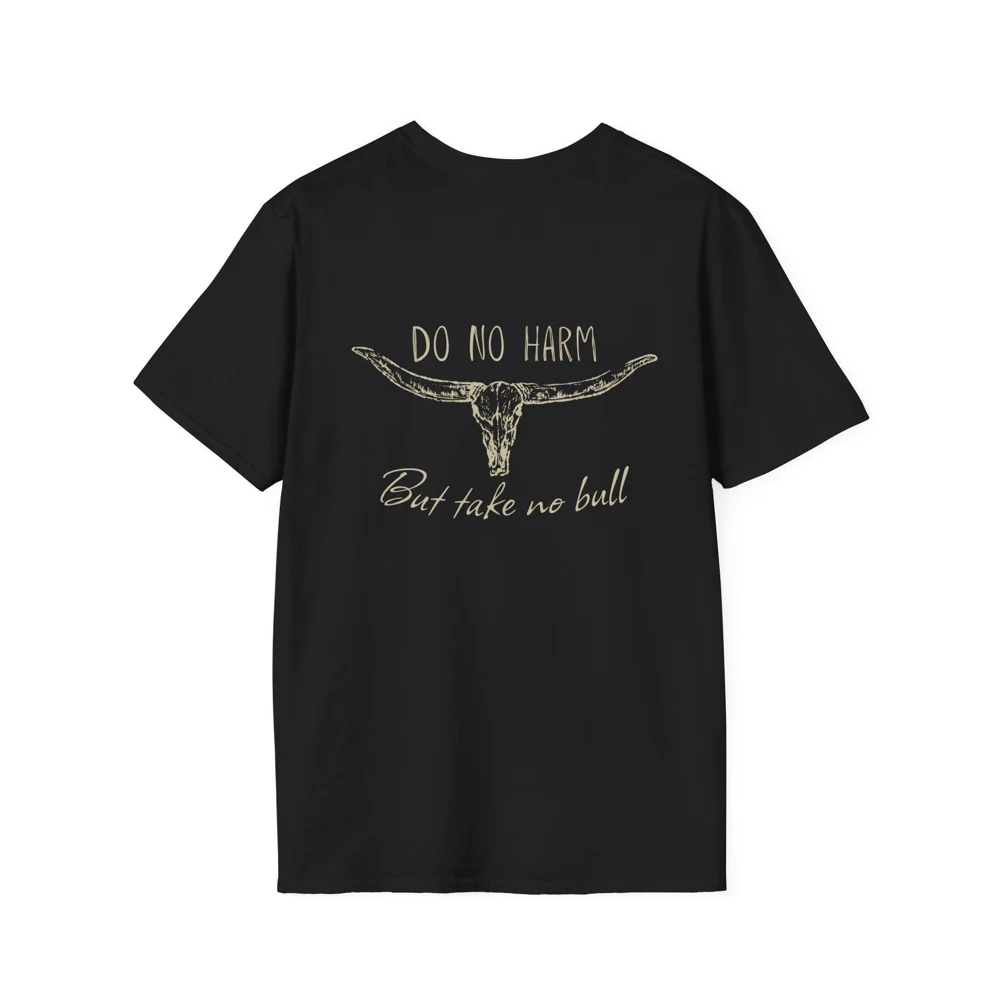 Longhorn Skull T-Shirt | Small Chest Graphic, Western Cow Skull