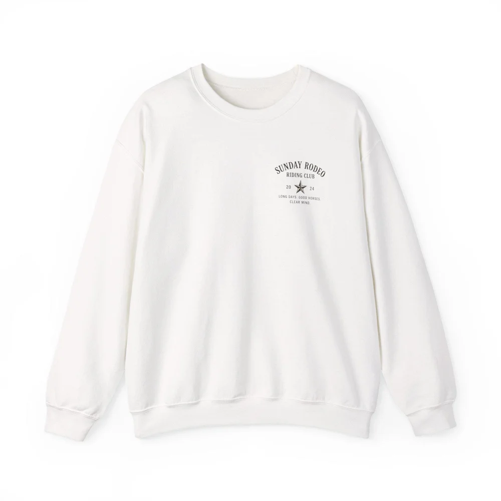Sunday Rodeo Riding Club Cowboy on Horse Sweatshirt | Western Vintage Ranch