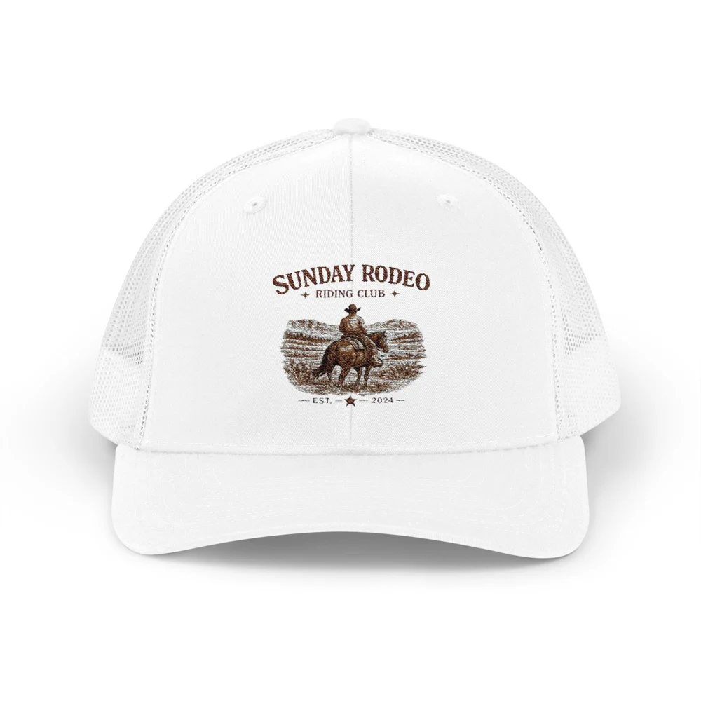Sunday Rodeo Riding Club | Embroidered Snapback Trucker Cap