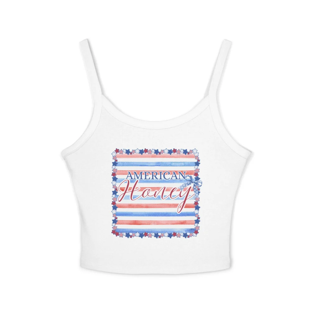American Honey striped flag design Tank Top | patriotic stars and stripes