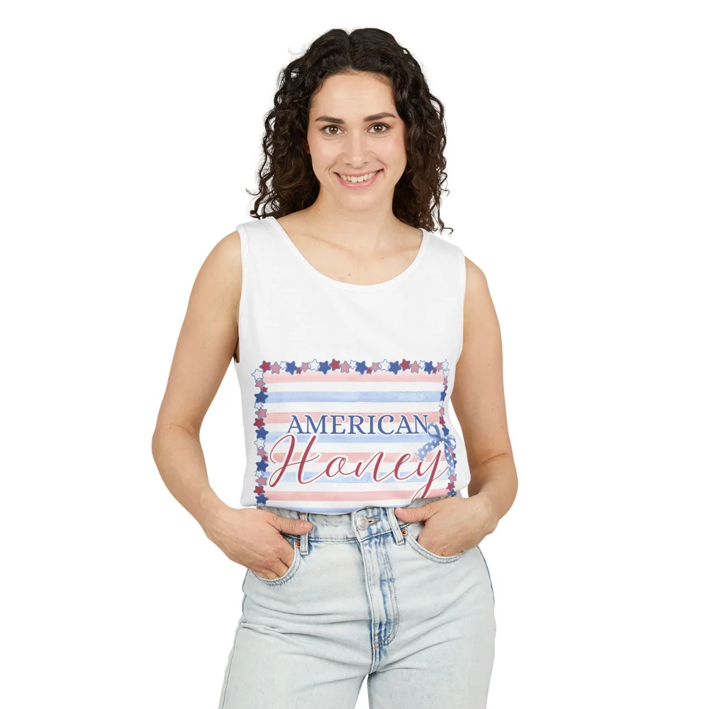 American Honey patriotic tank top | 4th of July flag stripes