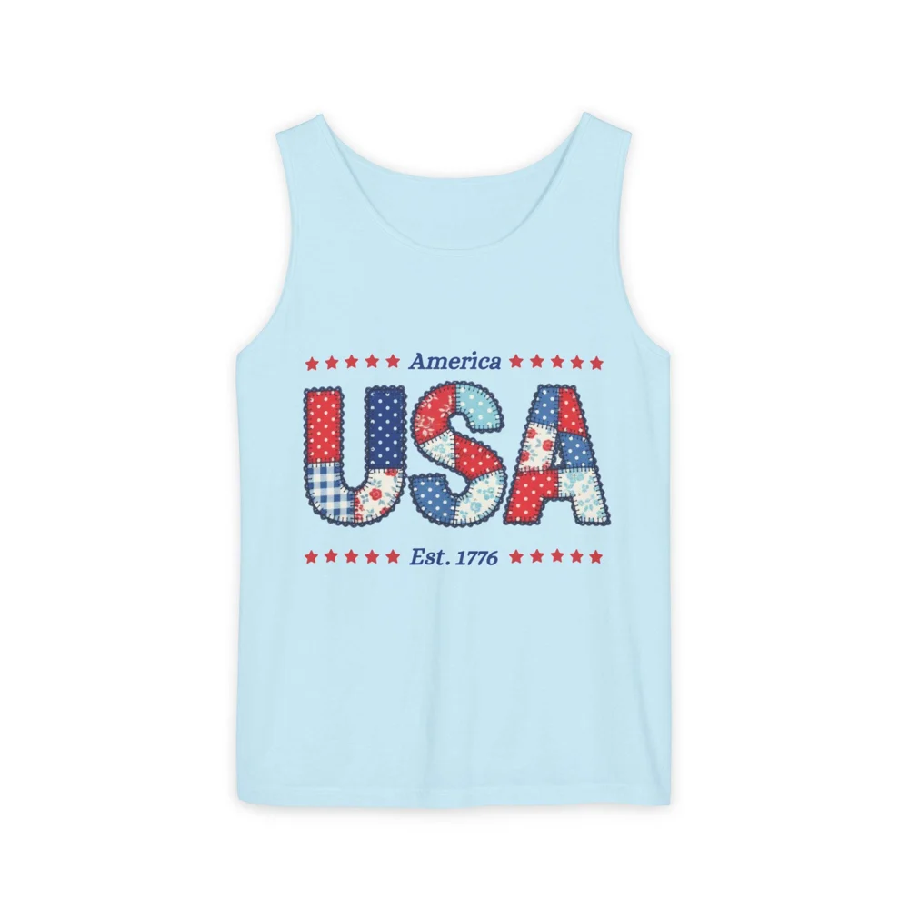 USA Patchwork Letters | America est. 1776 Design
