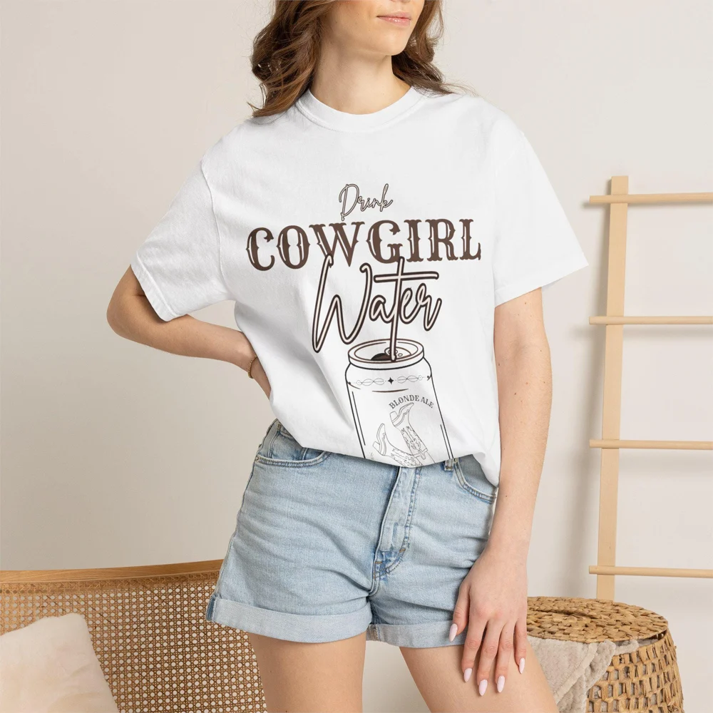 Drink Cowgirl Water T-shirt | Blonde Ale Graphic Tee