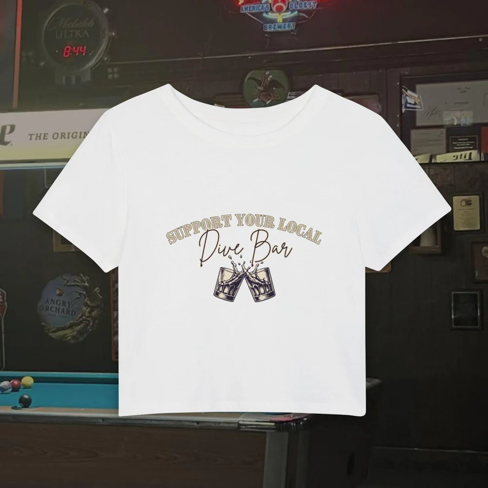 Support Your Local Dive Bar Tee | Cheers Clinking Glasses Shirt