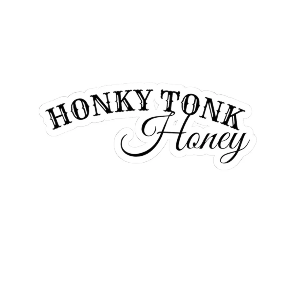 Honky Tonk Honey Kiss-Cut Sticker | Script Western Logo Sticker