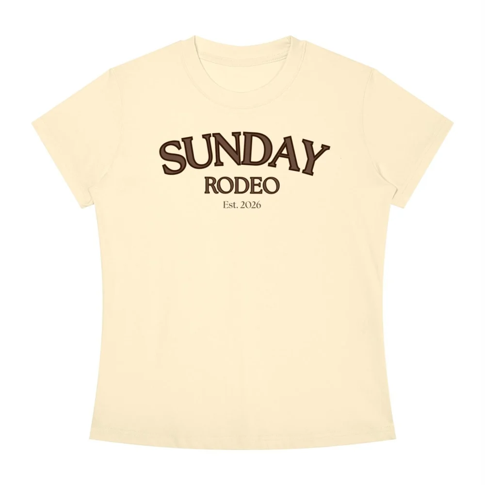 Sunday Rodeo Signature T-Shirt | Women's Slim Fit Crewneck T-Shirt