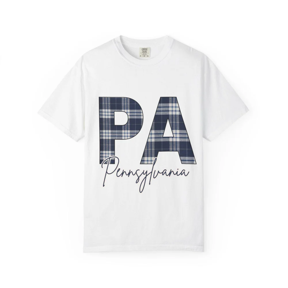 PA Pennsylvania T-Shirt, Plaid State Shirt | PA Plaid Tee