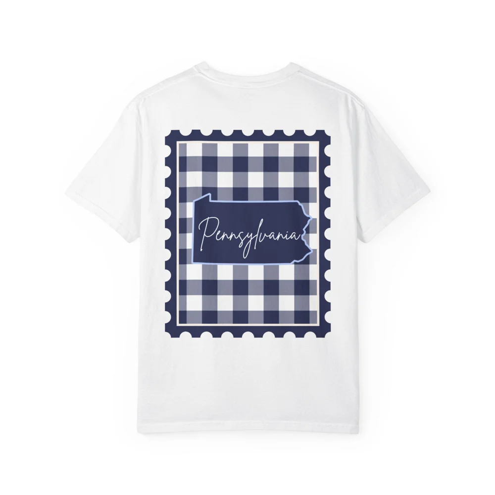 Pennsylvania buffalo check state stamp T-shirt