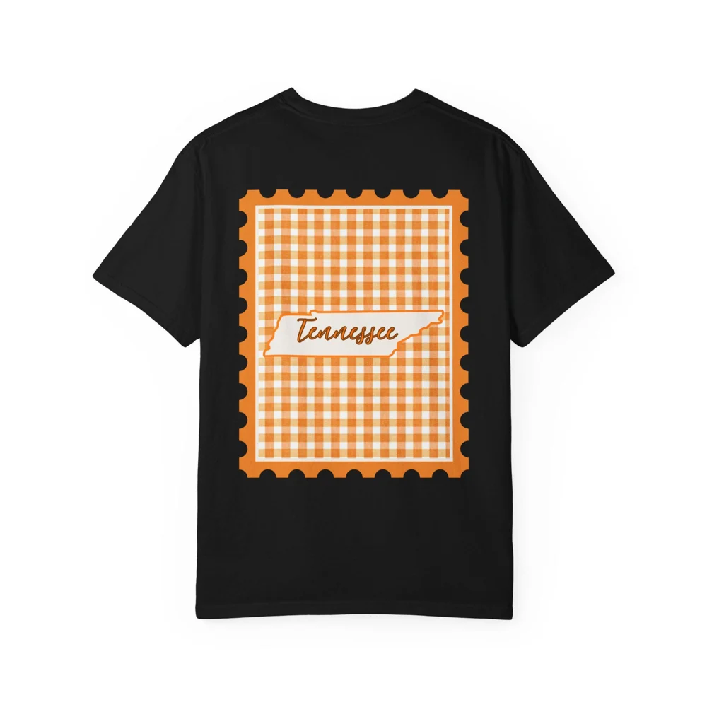 Tennessee Gingham Stamp T-shirt | State Graphic Tee