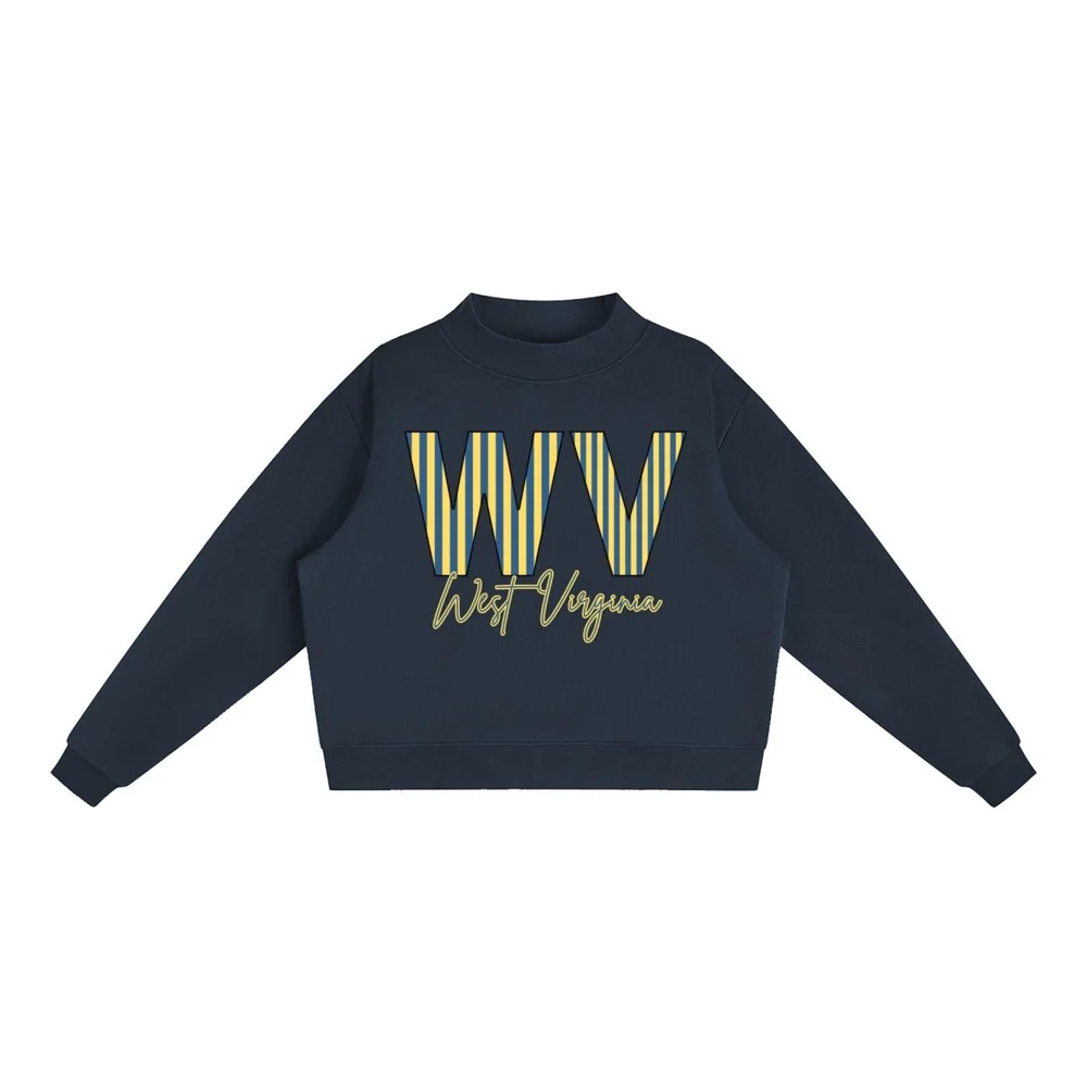 Essential Fleece Mock-Neck Crew Sweatshirt