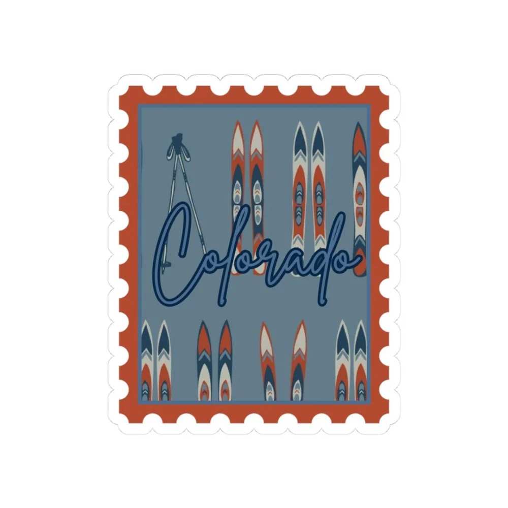 Colorado Sticker, Ski Sticker, Colorado Skiing Sticker, Mountain State Sticker, Colorado Gift, Ski Lover Gift, Western Travel Sticker