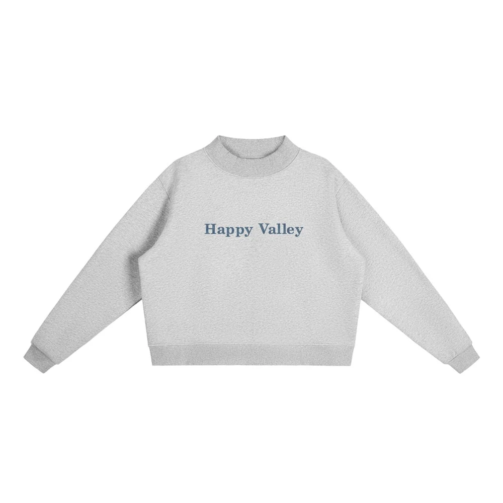 Happy Valley | Gameday | Embroidered Essential Fleece Mock-Neck Crew Sweatshirt