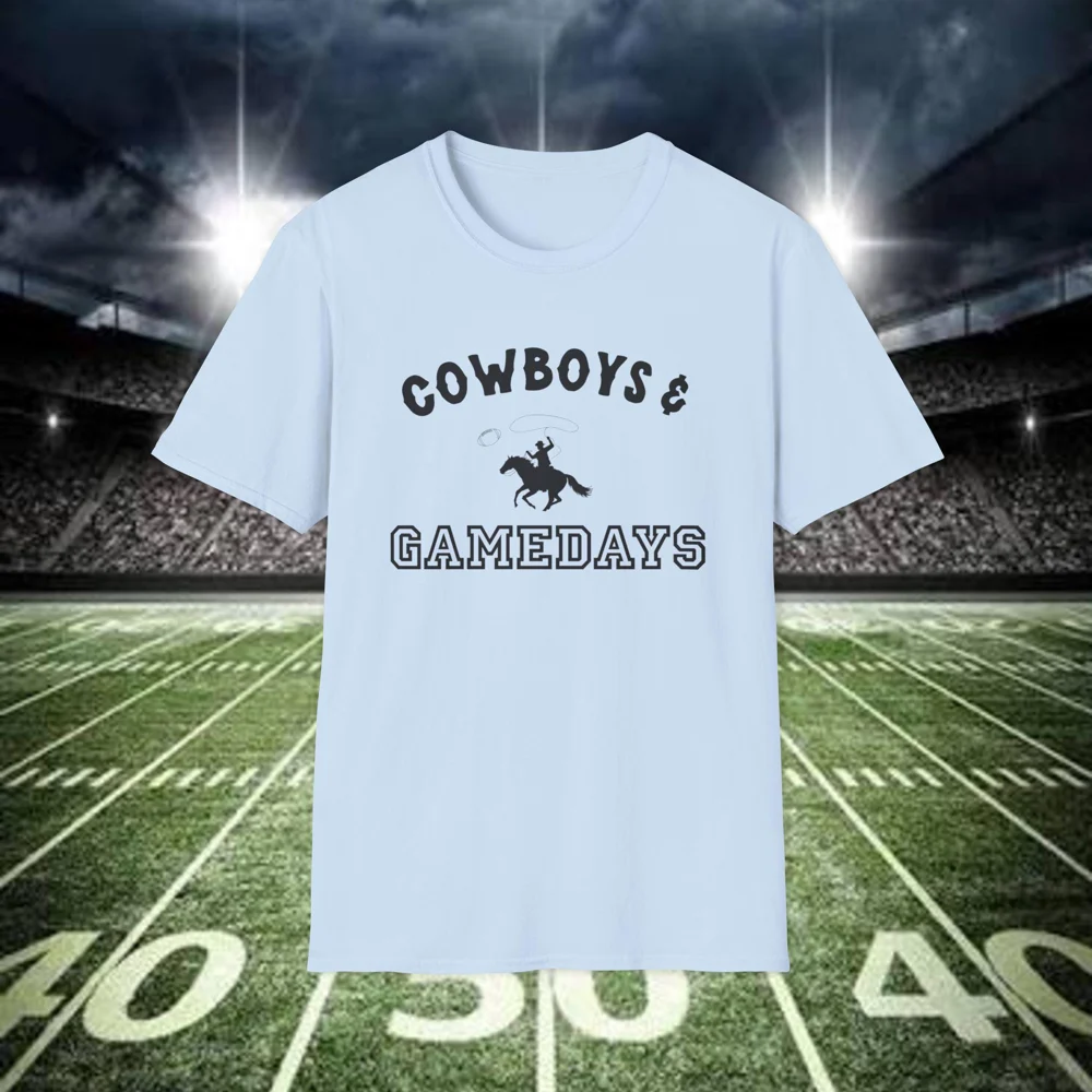 Cowboys & Gamedays T-Shirt | Rodeo Bucking Horse Football Fan Shirt
