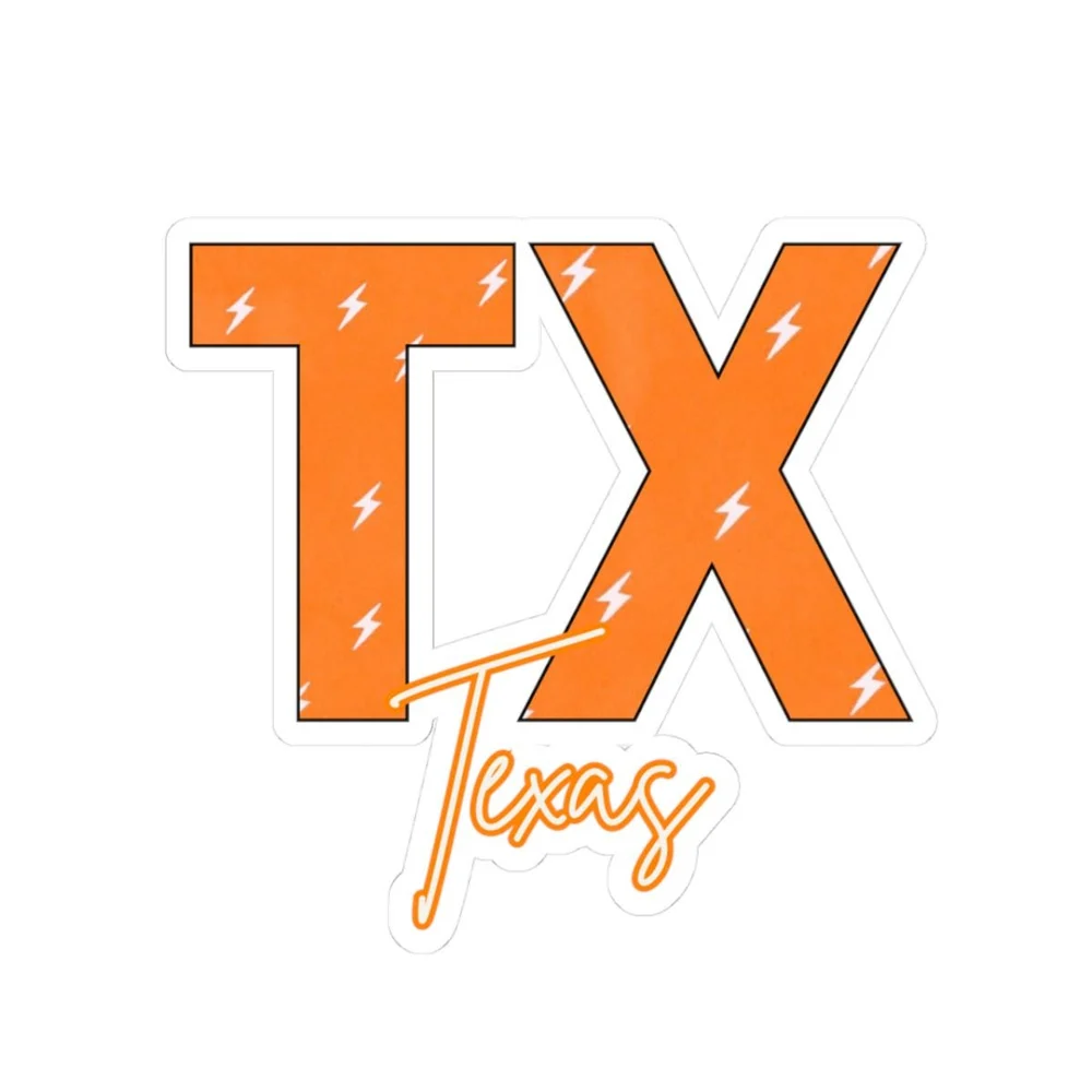 Orange TX Texas Sticker | Kiss-Cut Vinyl Laptop Decal