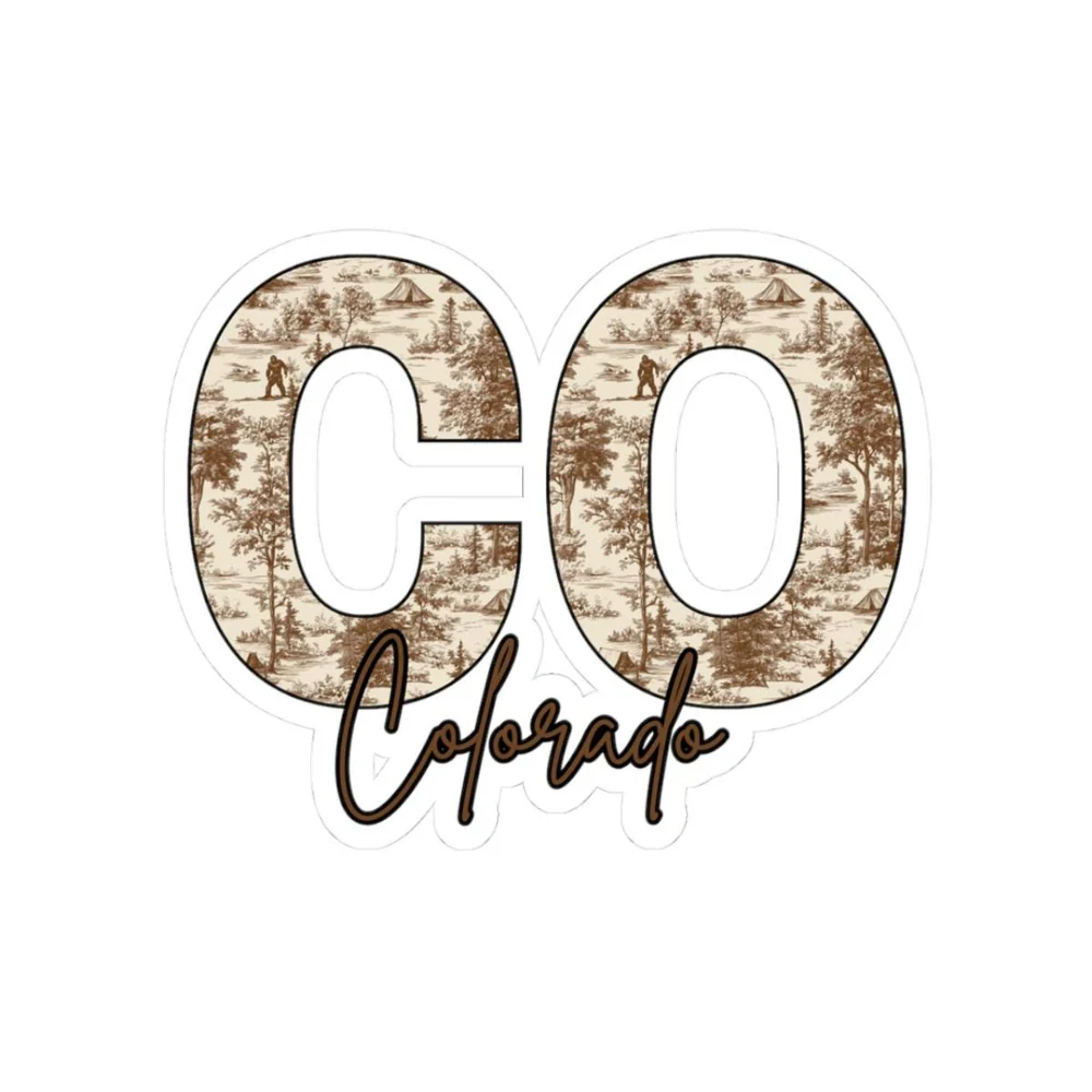 Colorado CO Sticker | Vintage Toile State Decal